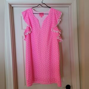 💞 HTF - Lilly Pulitzer Pink Astara Eyelet dress - XL